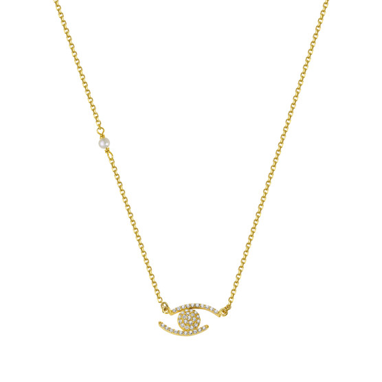 Necklace in yellow gold with eye