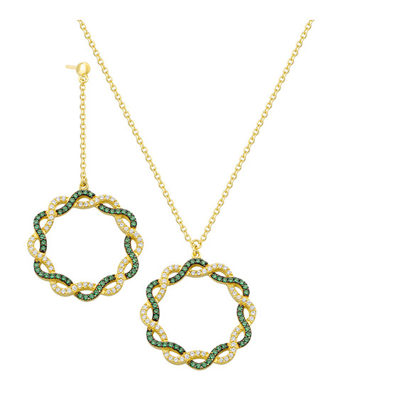 Necklace - Earrings In Yellow Gold