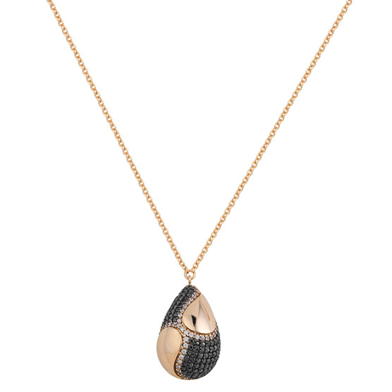 Necklace In Rose Gold With Zircon